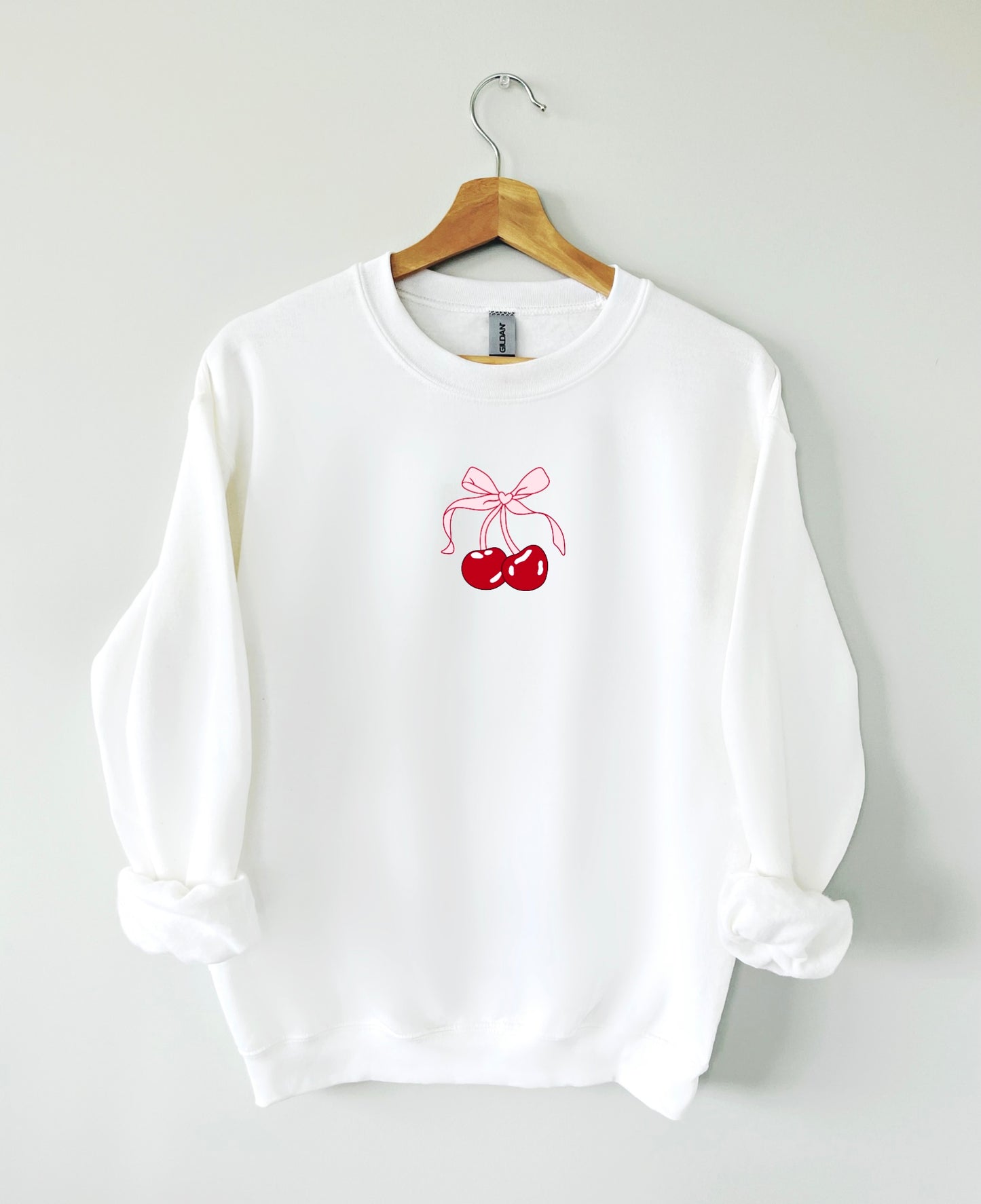 Coquette cherry bow crew