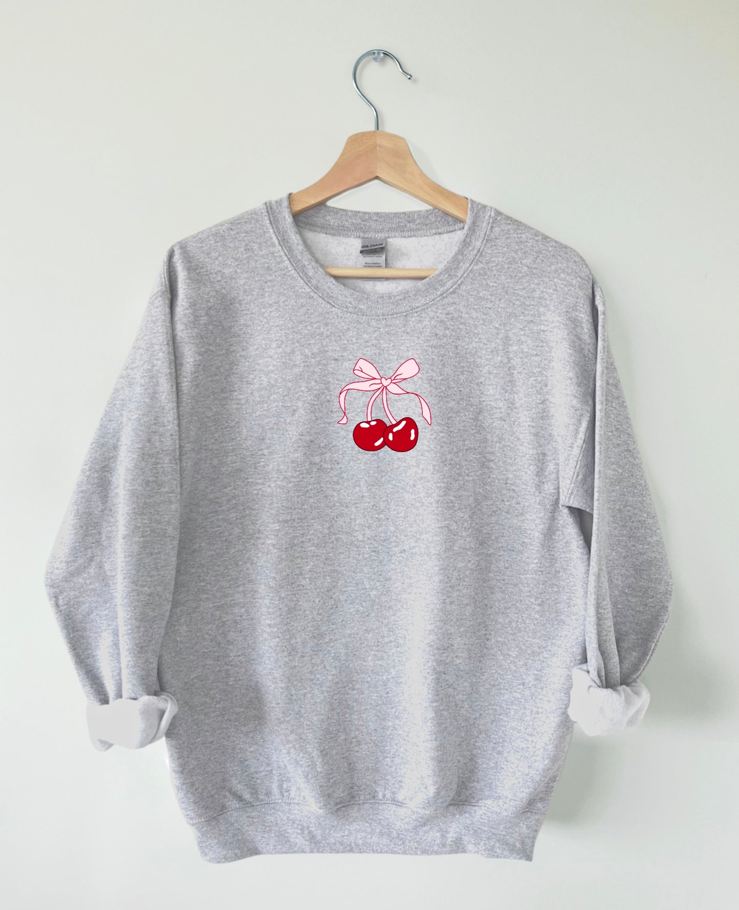 Coquette cherry bow crew