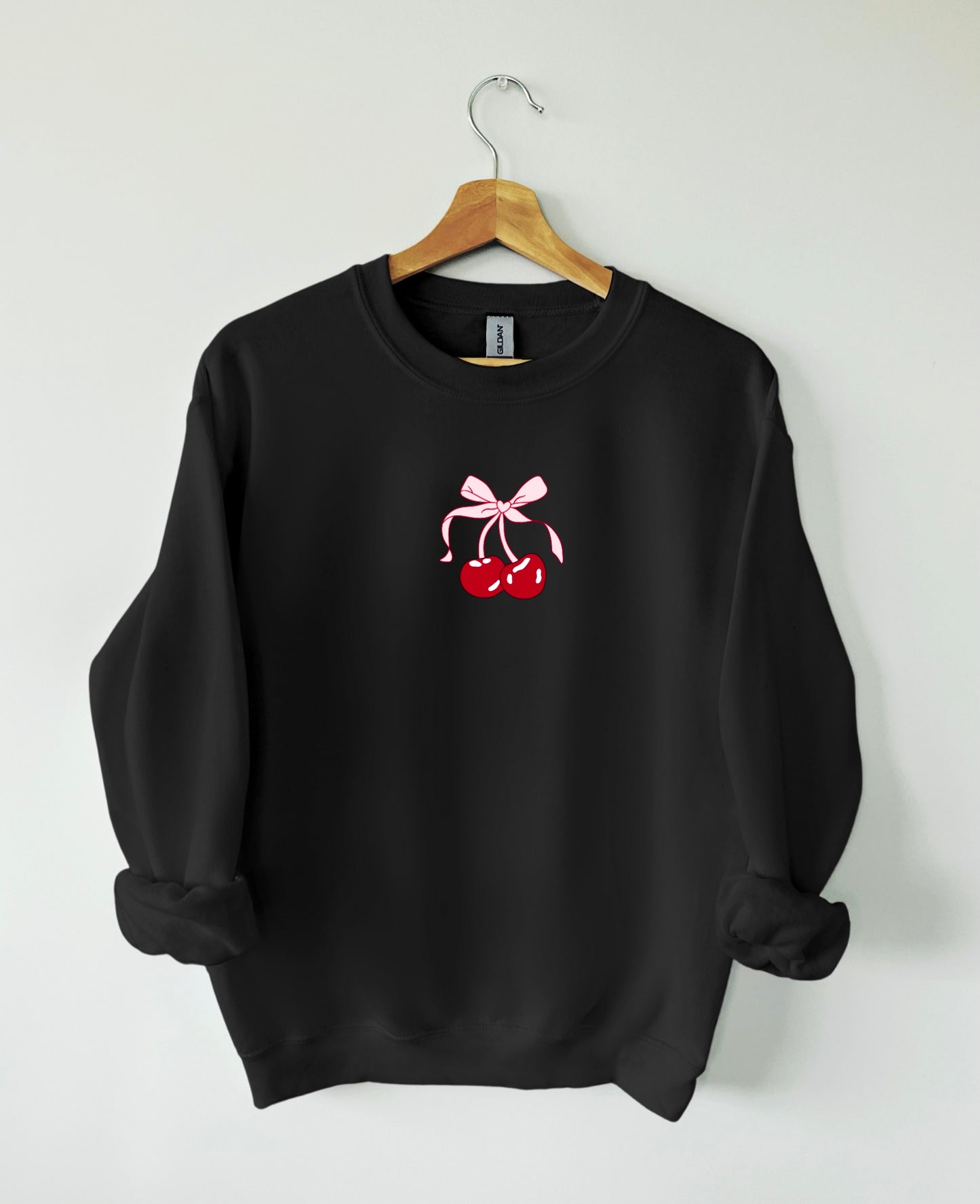 Coquette cherry bow crew