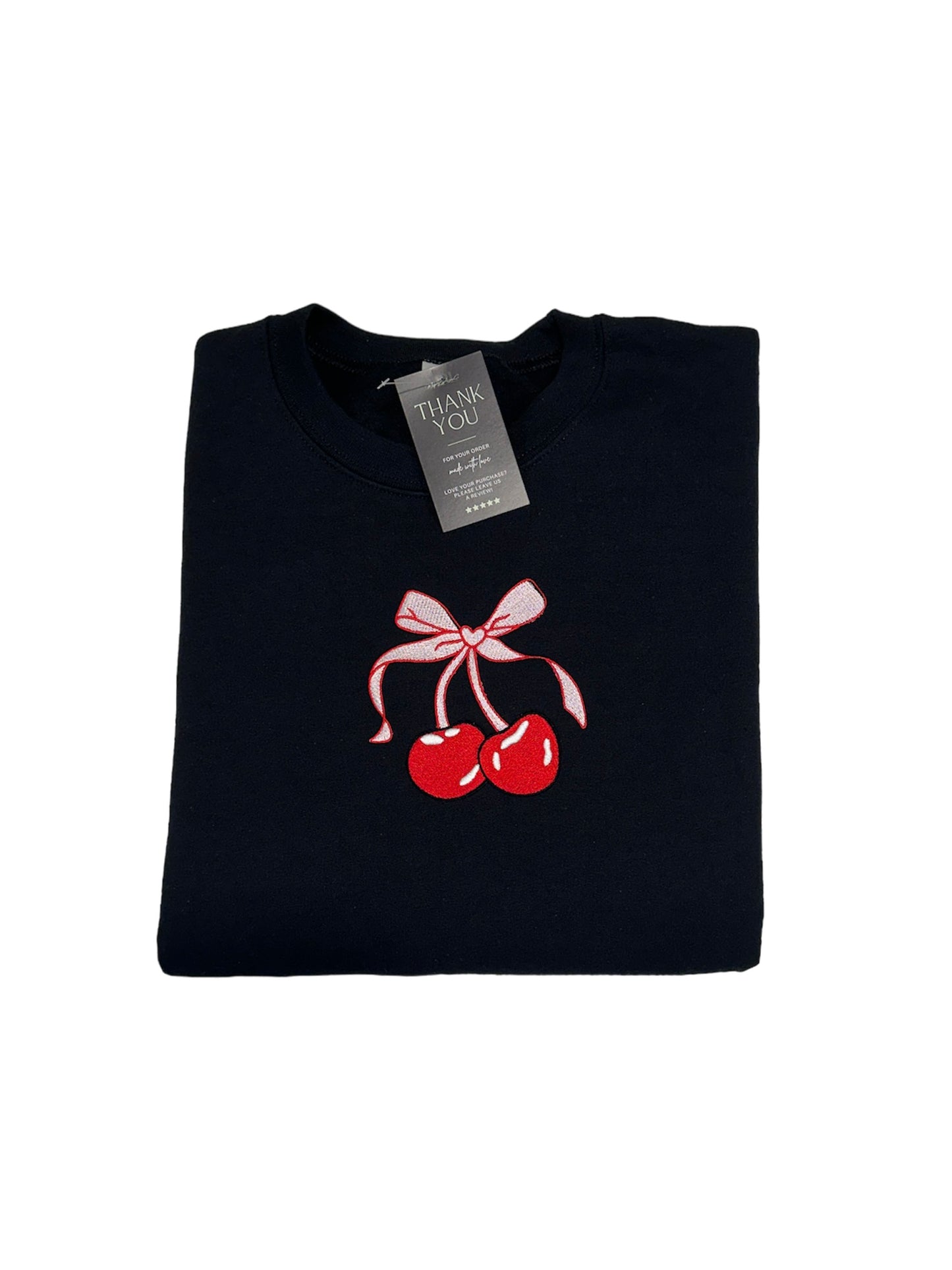 Coquette cherry bow crew