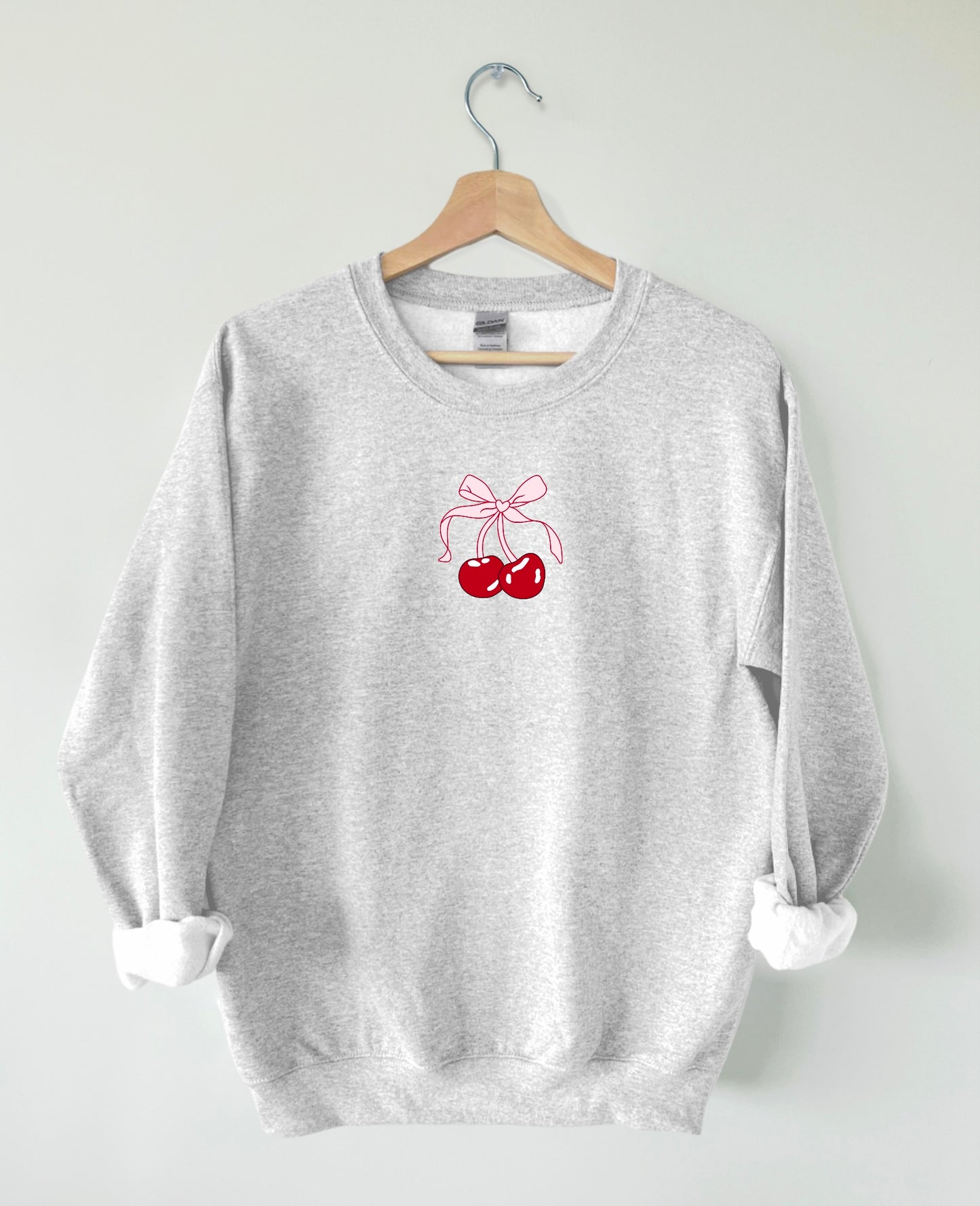 Coquette cherry bow crew