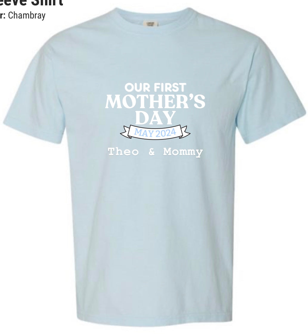 Mothers/fathers day t-shirts with baby onesie