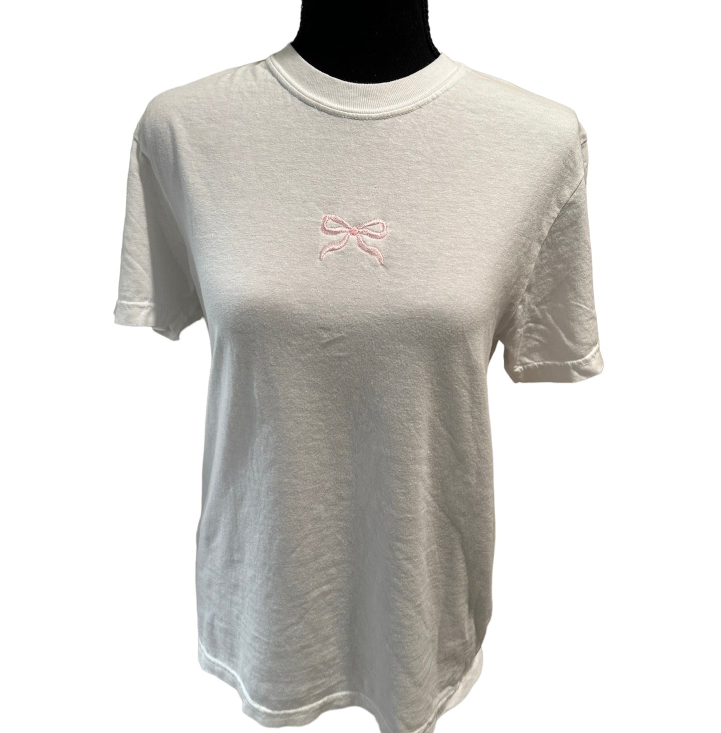 Bow Embroidered Comfort Colors T-shirt