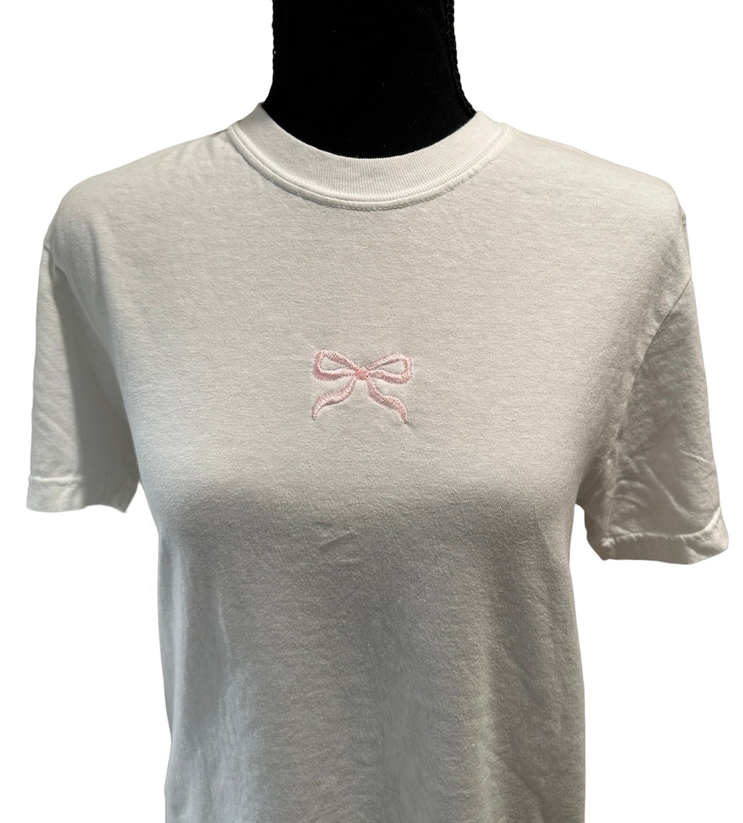 Bow Embroidered Comfort Colors T-shirt