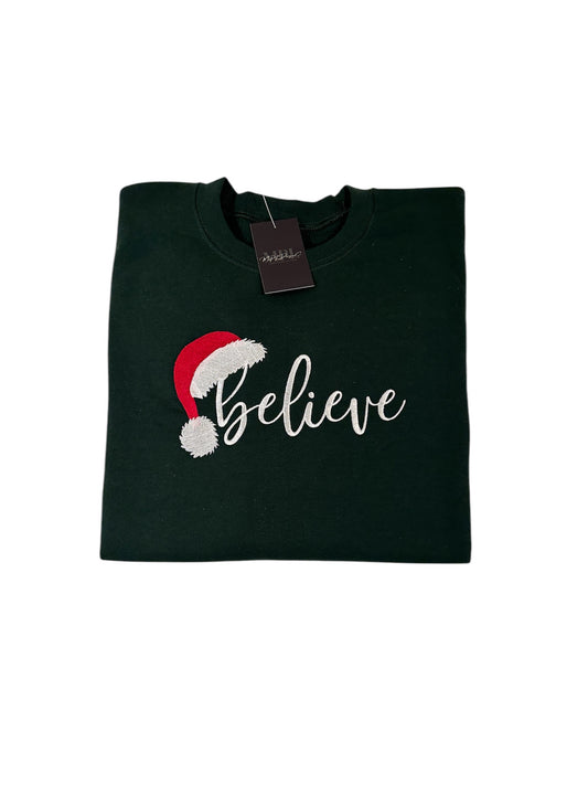 Santa Hat Believe Crew