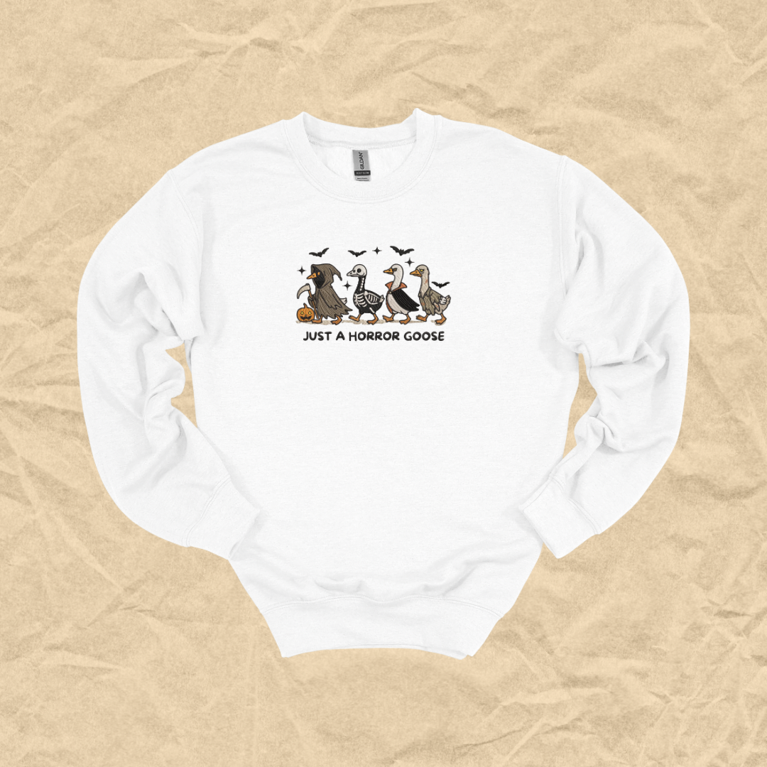 Just A Horror Goose Embroidered Crewneck