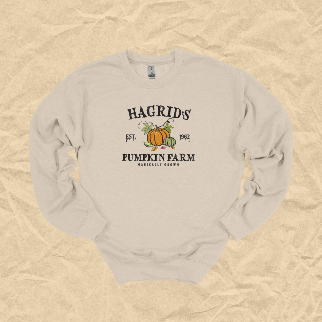 Magically Grown Pumpkins Embroidered Crewneck