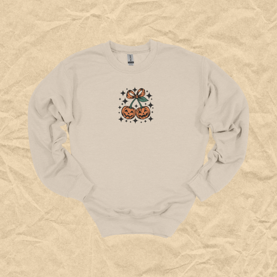 Pumpkin Pair Embroidered Crewneck