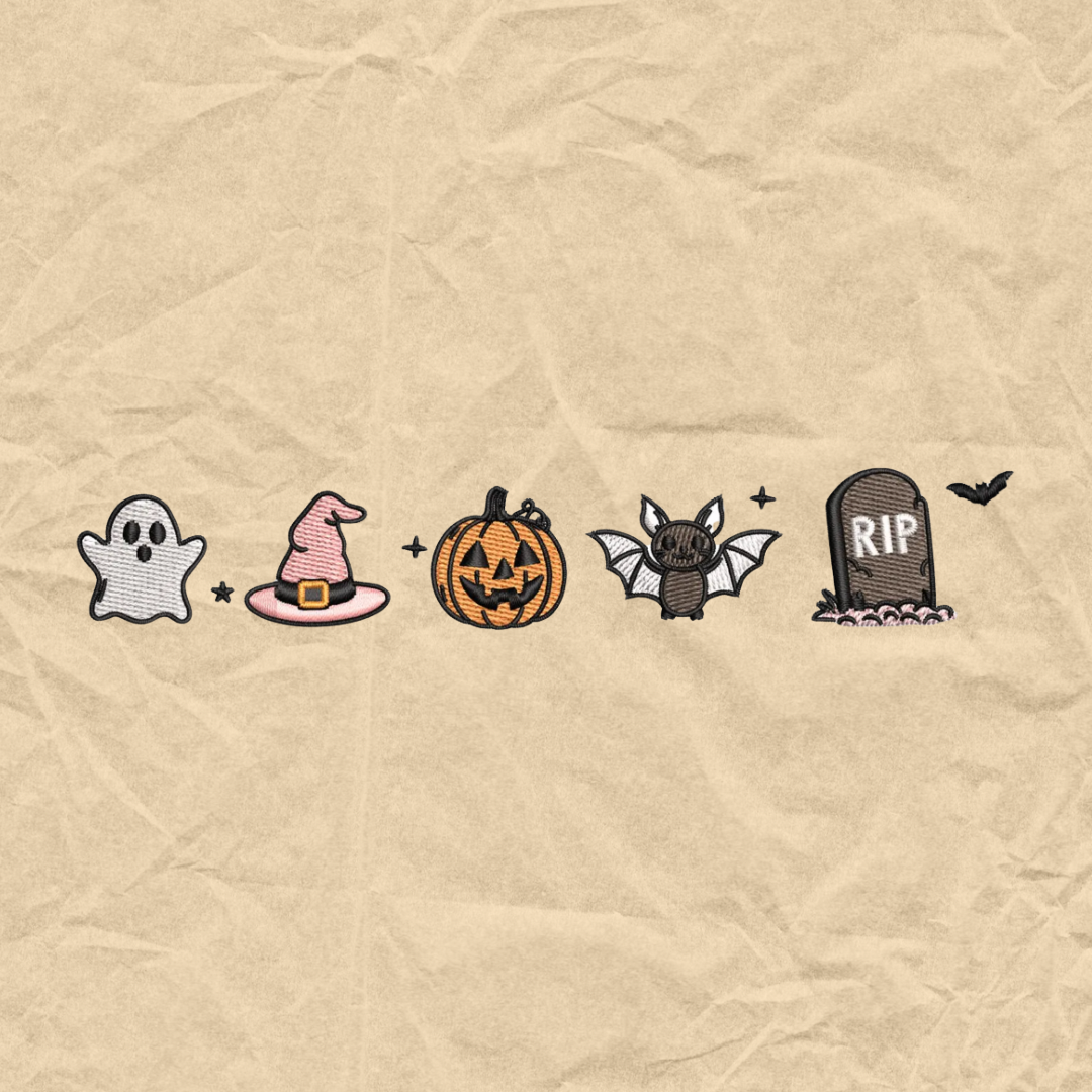 Halloween Lineup Embroidered Crewneck