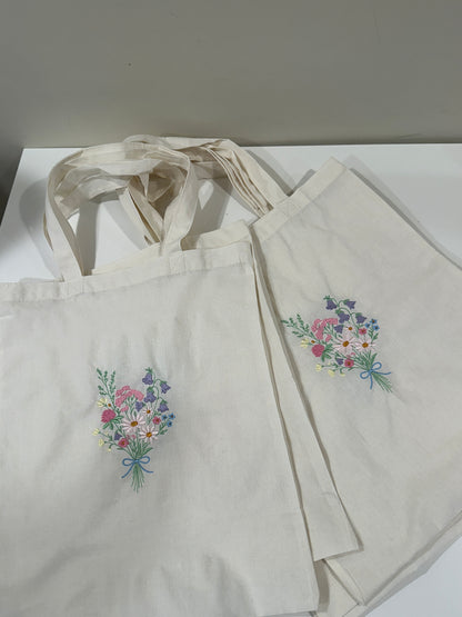 Garden Bouquet Tote - Embroidered Tote bag