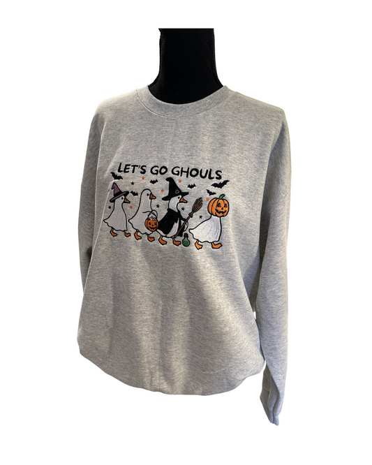 Lets Go Ghouls Embroidered Crewneck