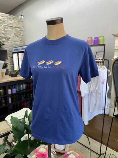 Bad Day To Be A Hot dog Tee - Embroidered Comfort Colors T-shirt
