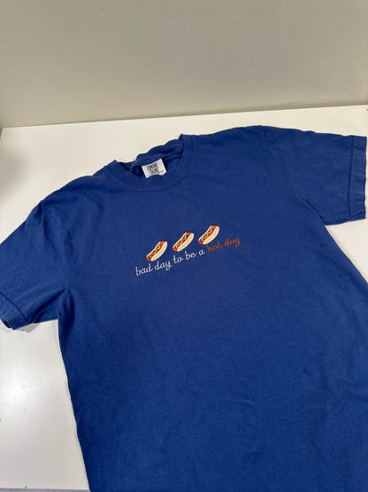 Bad Day To Be A Hot dog Tee - Embroidered Comfort Colors T-shirt