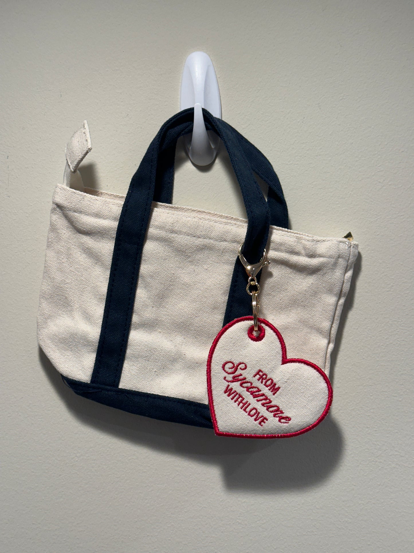 Hometown Love Charm  - Custom Embroidered Keychain Tag