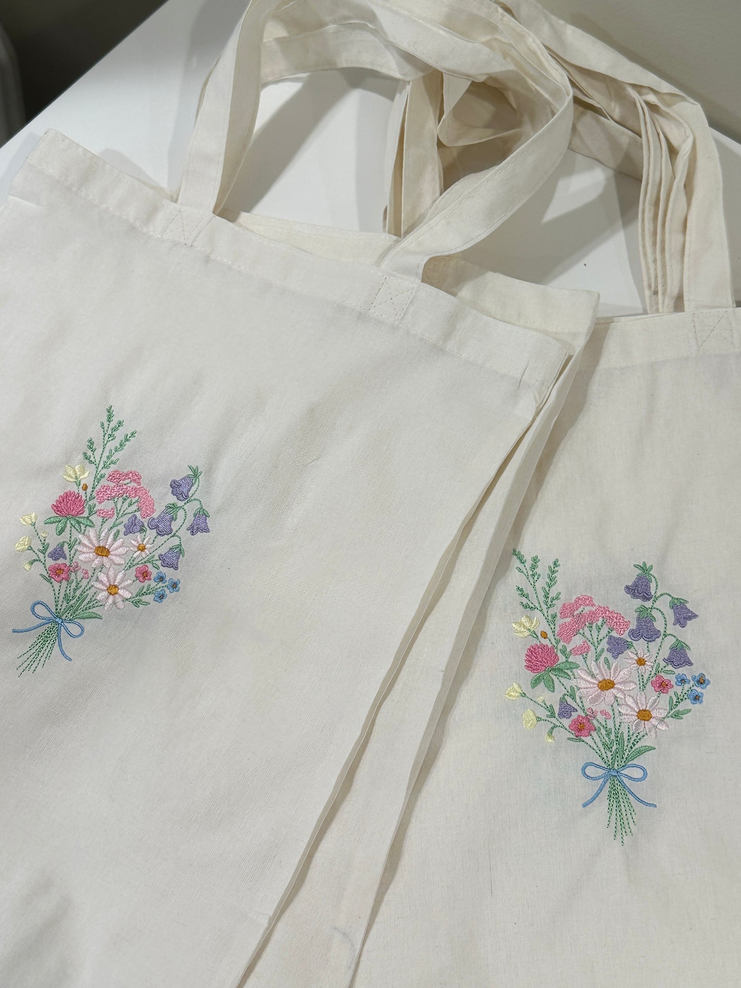 Garden Bouquet Tote - Embroidered Tote bag