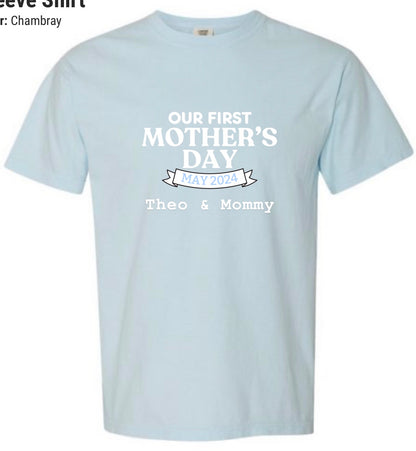 Mothers/fathers day t-shirts with baby onesie
