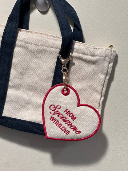 Hometown Love Charm  - Custom Embroidered Keychain Tag