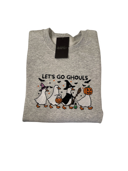 Lets Go Ghouls Embroidered Crewneck
