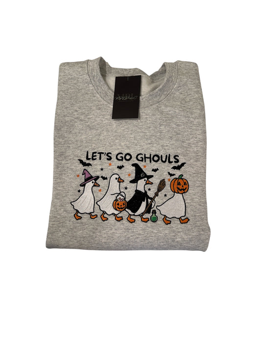 Lets Go Ghouls Embroidered Crewneck