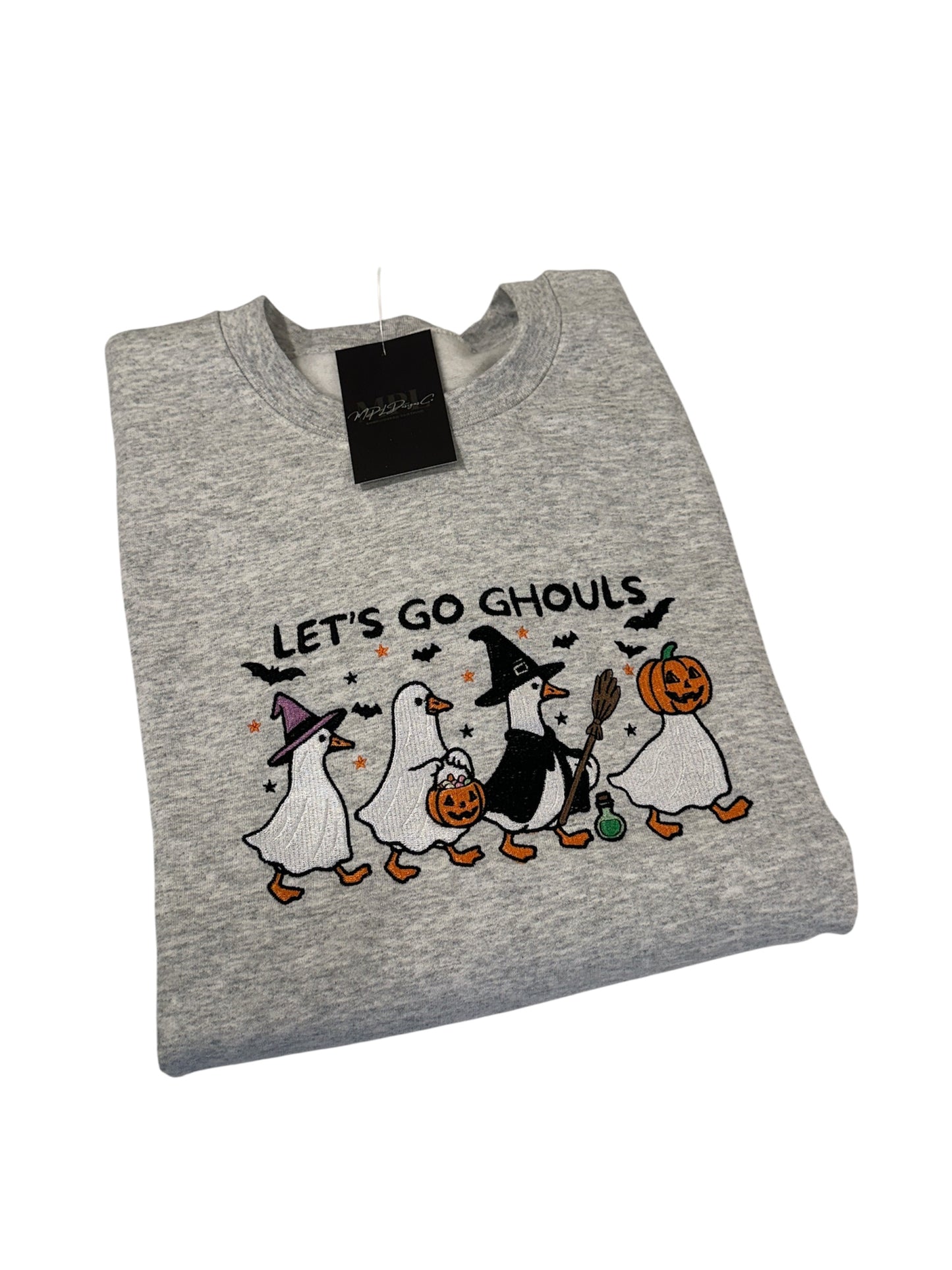 Lets Go Ghouls Embroidered Crewneck