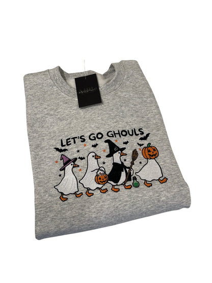 Lets Go Ghouls Embroidered Crewneck