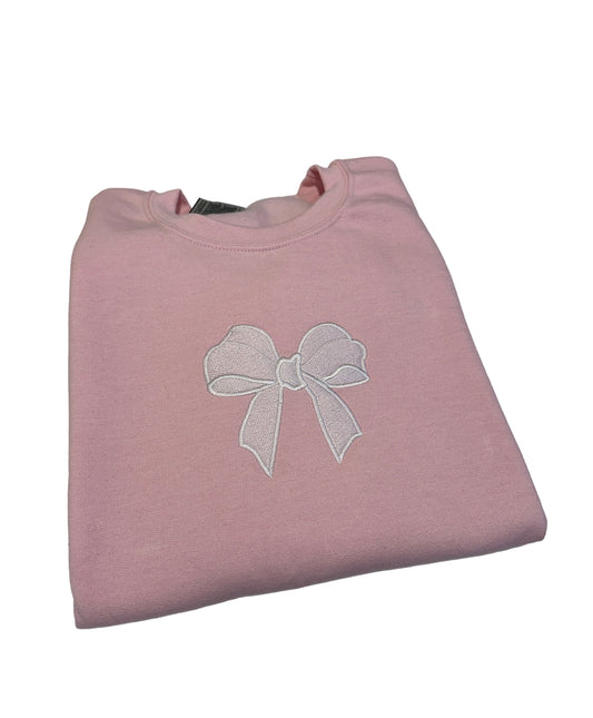 Large Bow crew in pink