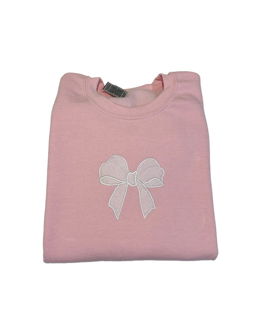 Large Bow crew in pink