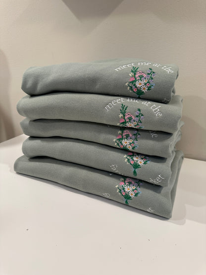 Meet Me At The Farmers Market Crew - Embroidered Gildan Crewneck