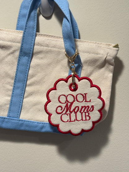 Cool Moms Club Charm  - Custom Embroidered Keychain Tag