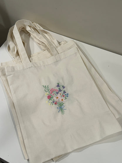Garden Bouquet Tote - Embroidered Tote bag
