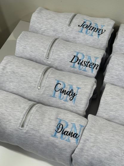 The Everyday Nurse Quarter Zip - Personalized Embroidered RN, LPN, CNA
