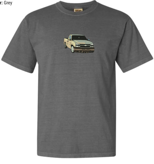 Custom truck embroidered T-shirt