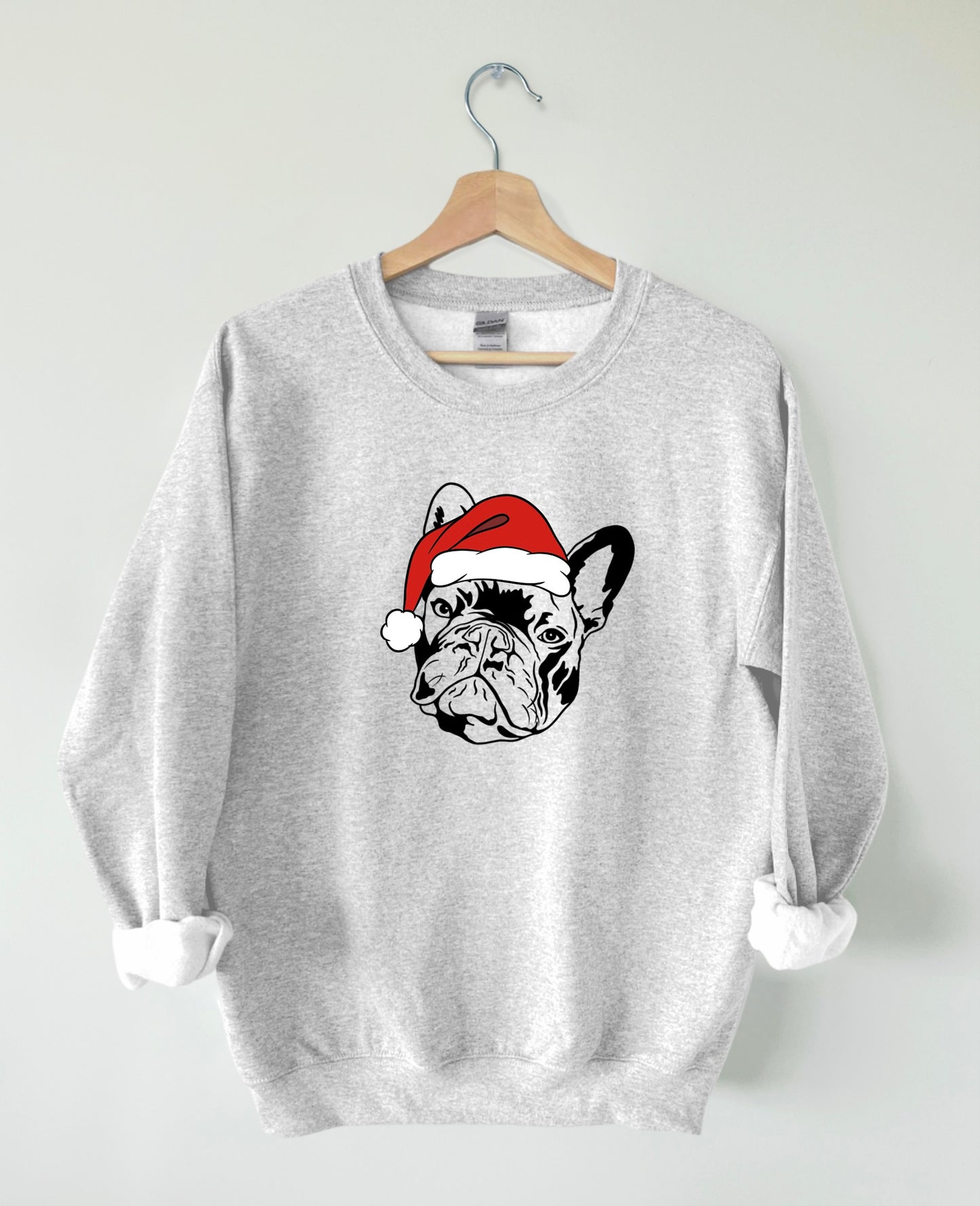 Custom dog with Santa hat