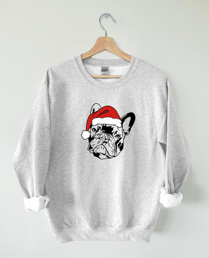 Custom dog with Santa hat