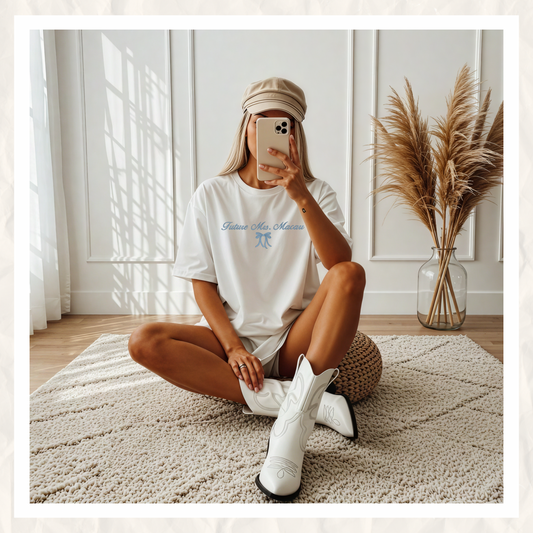 Something Blue Custom 'Future Mrs.' Embroidered Top