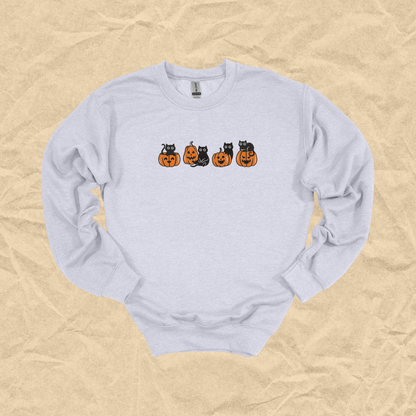 Pumpkin Purrty Embroidered Crewneck