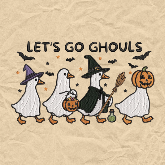 Lets Go Ghouls Embroidered Crewneck