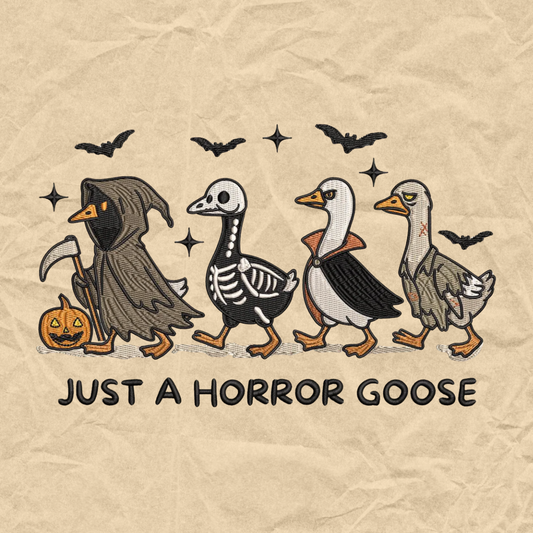 Just A Horror Goose Embroidered Crewneck