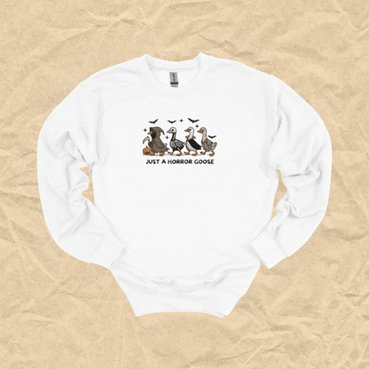 Just A Horror Goose Embroidered Crewneck