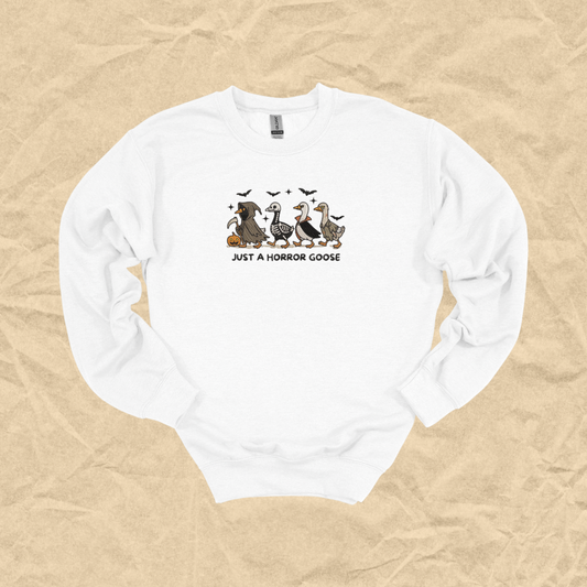 Just A Horror Goose Embroidered Crewneck