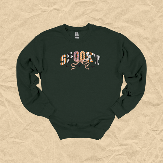 SPOOKY Prep Embroidered Crewneck