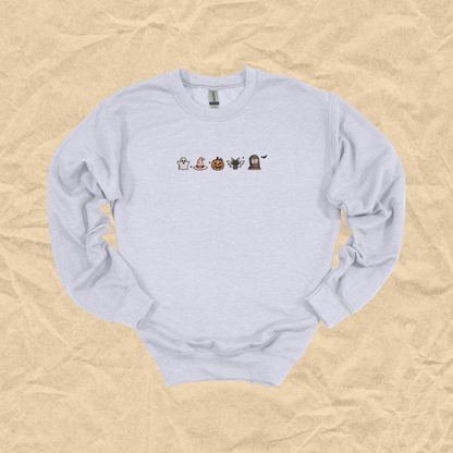 Halloween Lineup Embroidered Crewneck