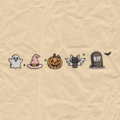 Halloween Lineup Embroidered Crewneck