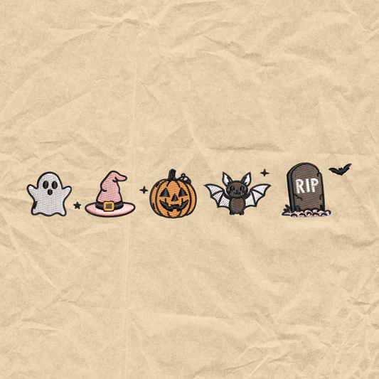 Halloween Lineup Embroidered Crewneck